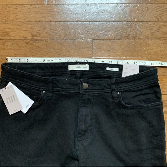 MANGO Mens Jan slim-fit jeans | Size US 38, EU 48 | Black Denim NEW!! - Picture 13 of 15